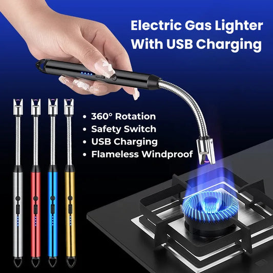 Electric Gas Lighter with USB Charging – Best for Kitchen & BBQ in Pakistan