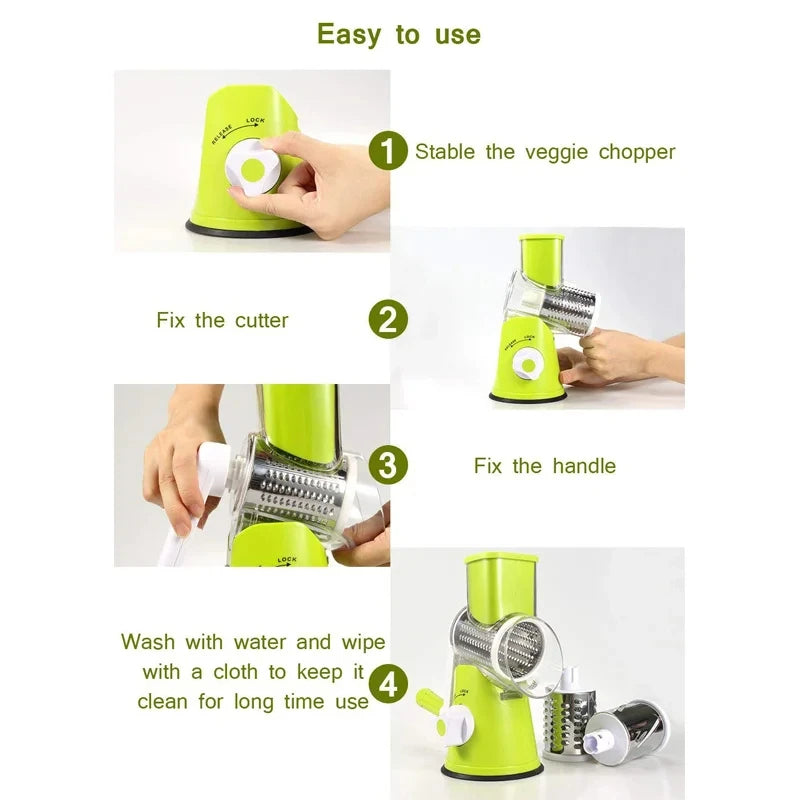 Manual Vegetable Cutter Slicer Multifunctional Round Slicer Gadget Multifunction Kitchen Gadget Food Processor Blender Cutter