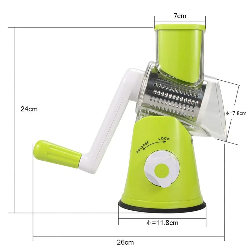 Manual Vegetable Cutter Slicer Multifunctional Round Slicer Gadget Multifunction Kitchen Gadget Food Processor Blender Cutter