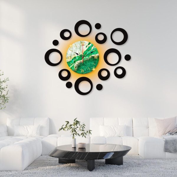 Ring Dial Wooden Wall Clock /circle Round Shape Wall Clock For Decor Home